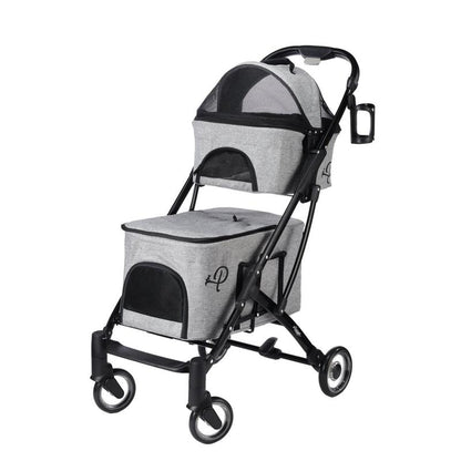 Deluxe Double Decker Pet Stroller – Ultimate Comfort & Convenience for Your Pets