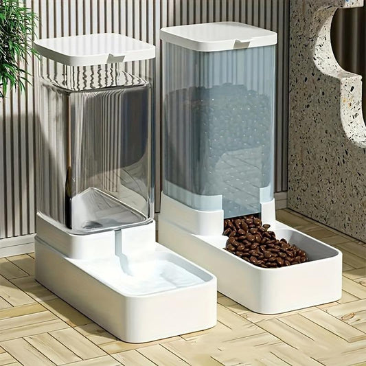 Automatic Pet Feeder & Water Dispenser Set – Large Capacity, Hassle-Free Mealtime for Pets!